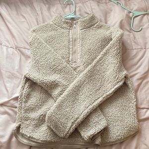 Pink fuzzy jacket $15 women L